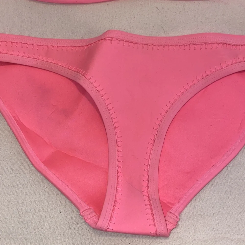triangl swimwear Neon Pink Triangle Bikini Set